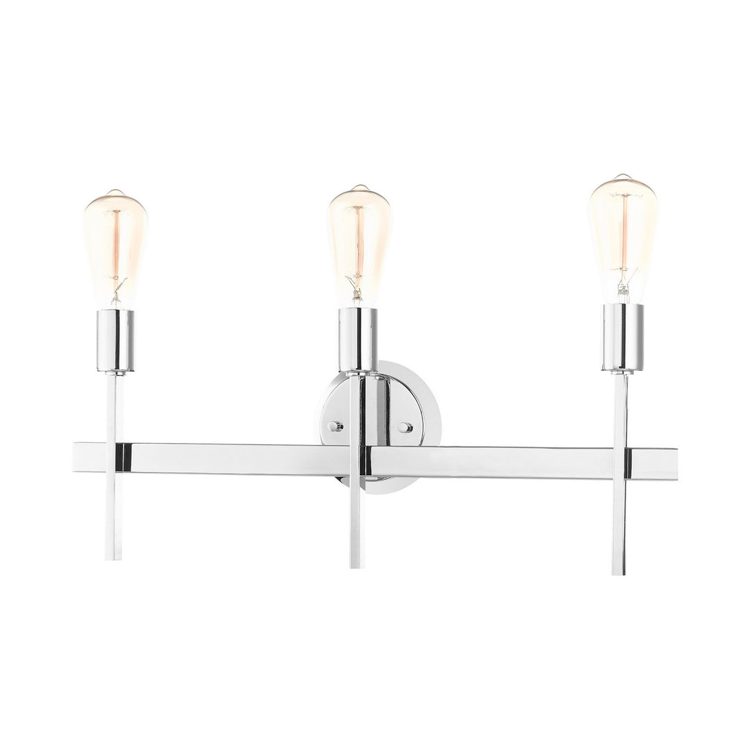 Livex Prague 13883-05 Bath Vanity Light 24 in. wide - Polished Chrome