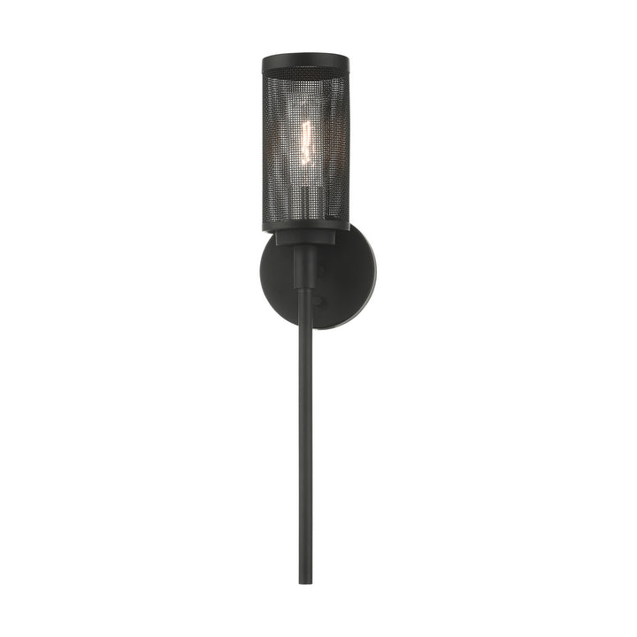 Livex Industro 14121-04 Wall Sconce Light - Black w/ Brushed Nickels