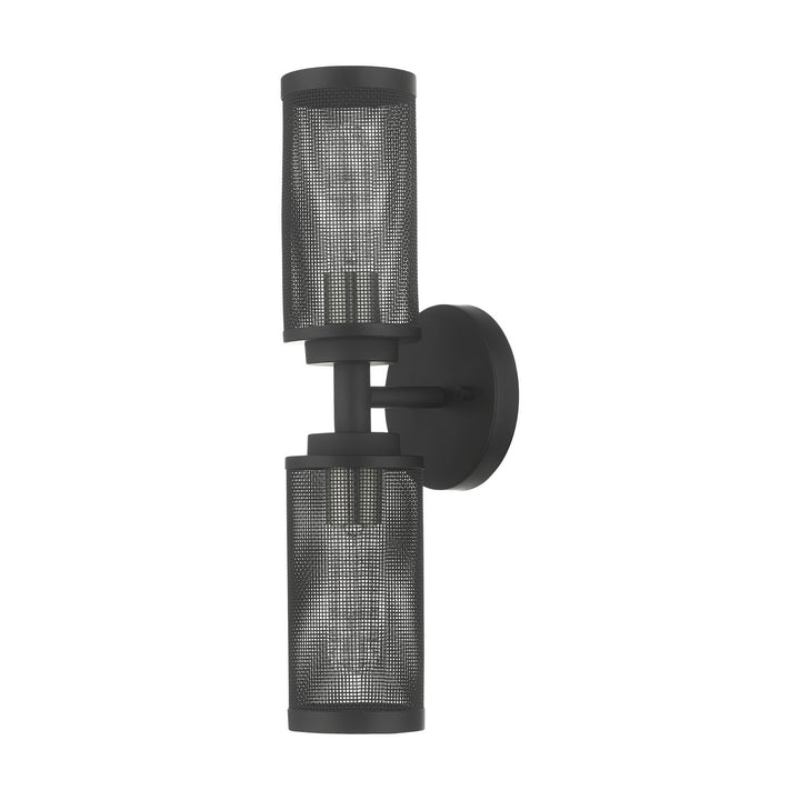 Livex Industro 14122-04 Wall Sconce Light - Black w/ Brushed Nickels
