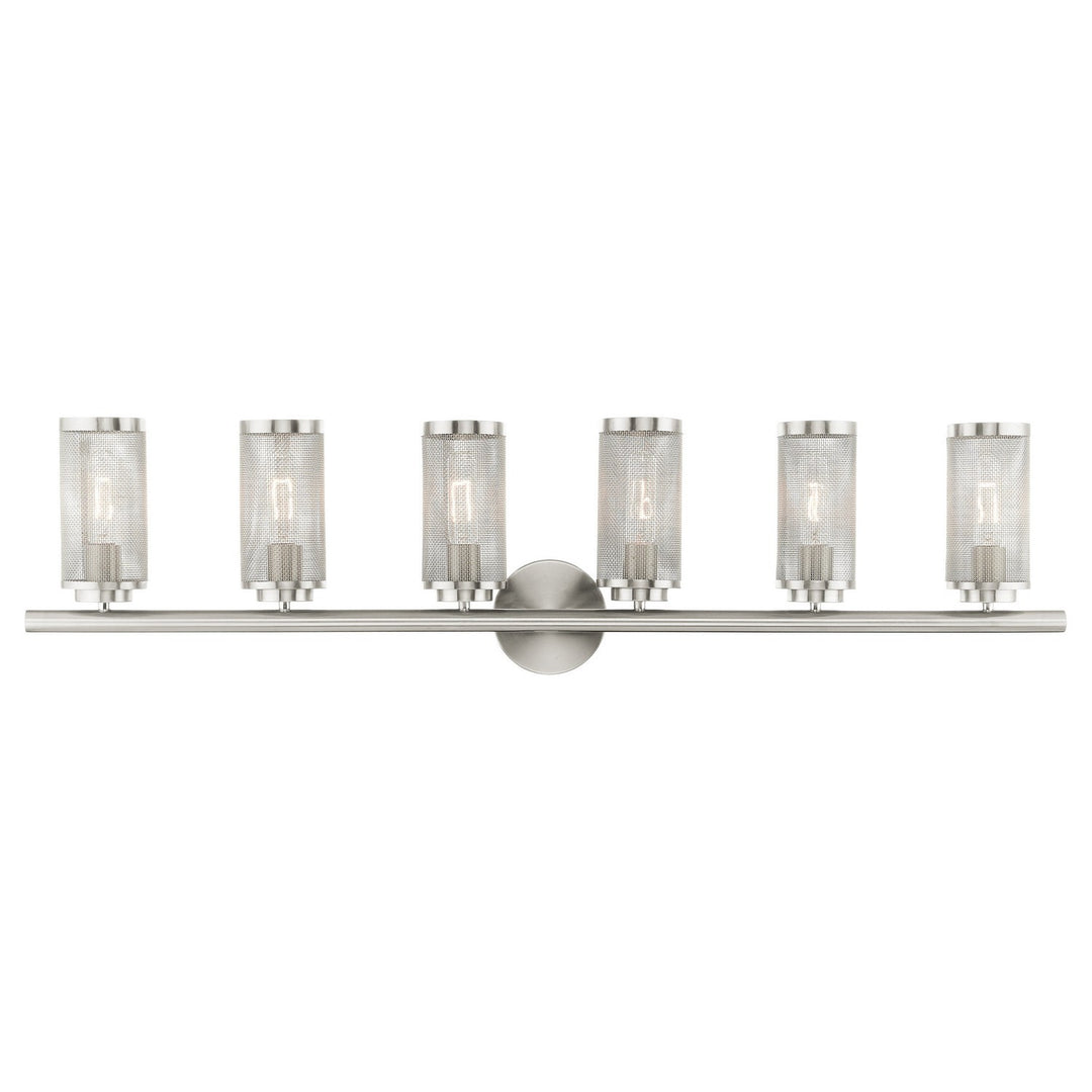 Livex Industro 14126-91 Bath Vanity Light 45 in. wide - Brushed Nickel