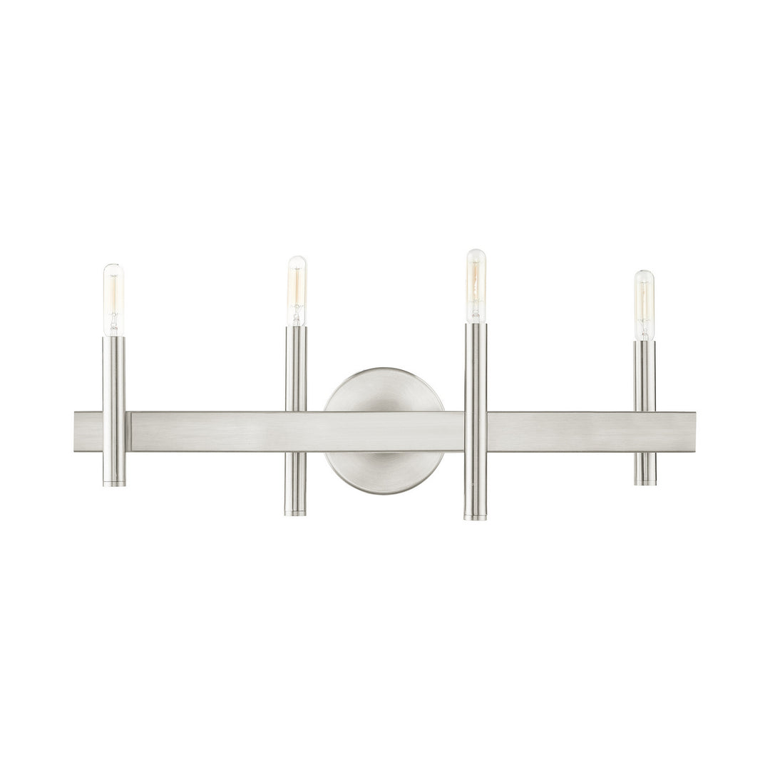 Livex Denmark 15584-91 Bath Vanity Light 24 in. wide - Brushed Nickel