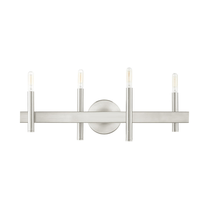 Livex Denmark 15584-91 Bath Vanity Light 24 in. wide - Brushed Nickel