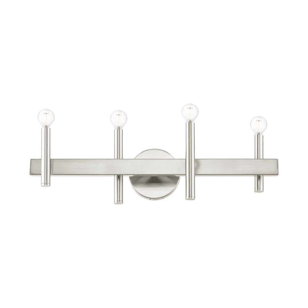 Livex Denmark 15584-91 Bath Vanity Light 24 in. wide - Brushed Nickel