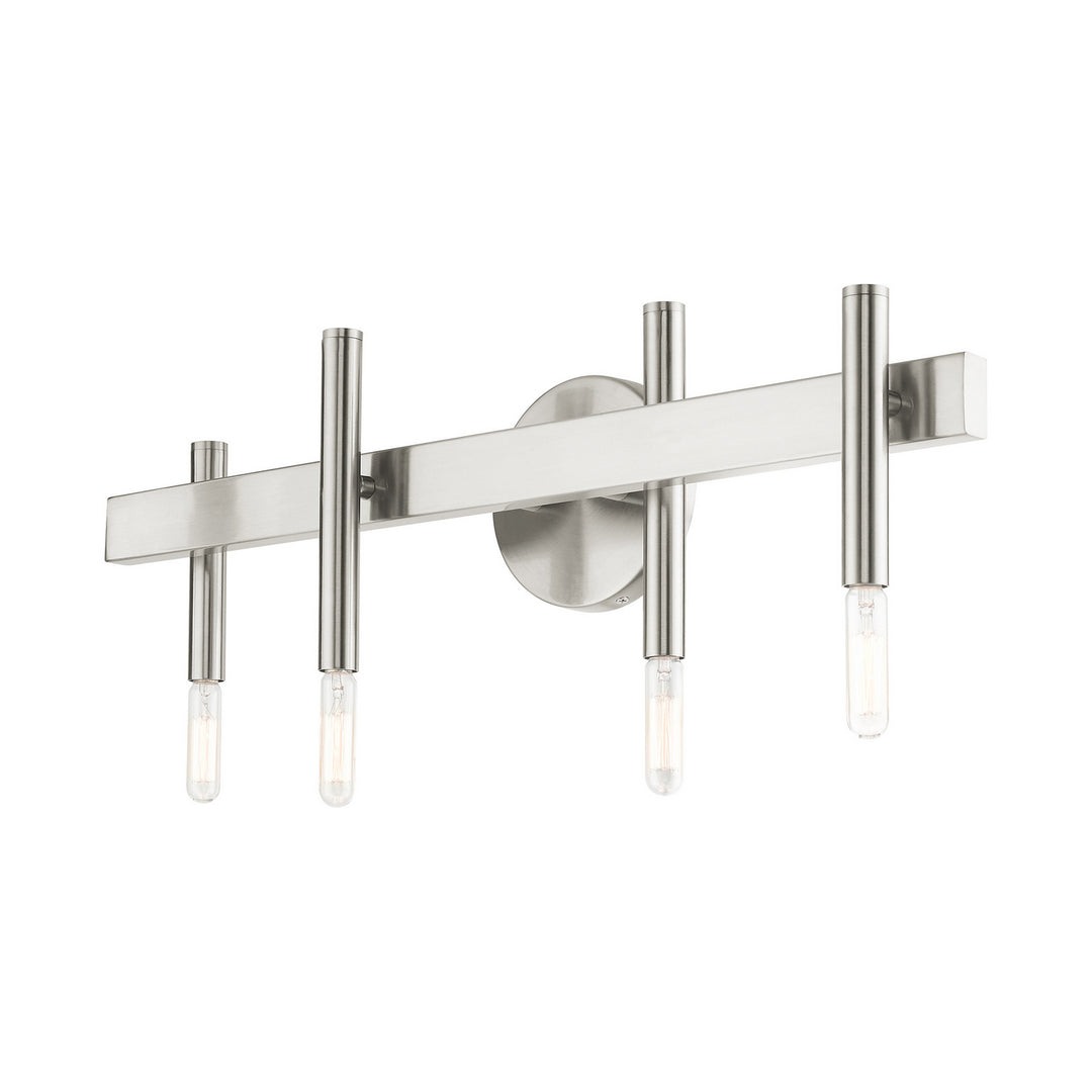 Livex Denmark 15584-91 Bath Vanity Light 24 in. wide - Brushed Nickel