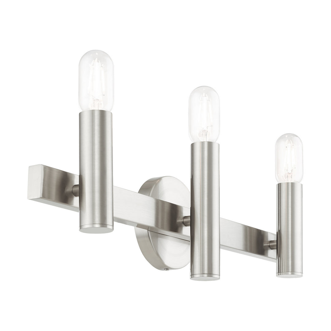 Livex Helsinki 15833-91 Bath Vanity Light 24 in. wide - Brushed Nickel