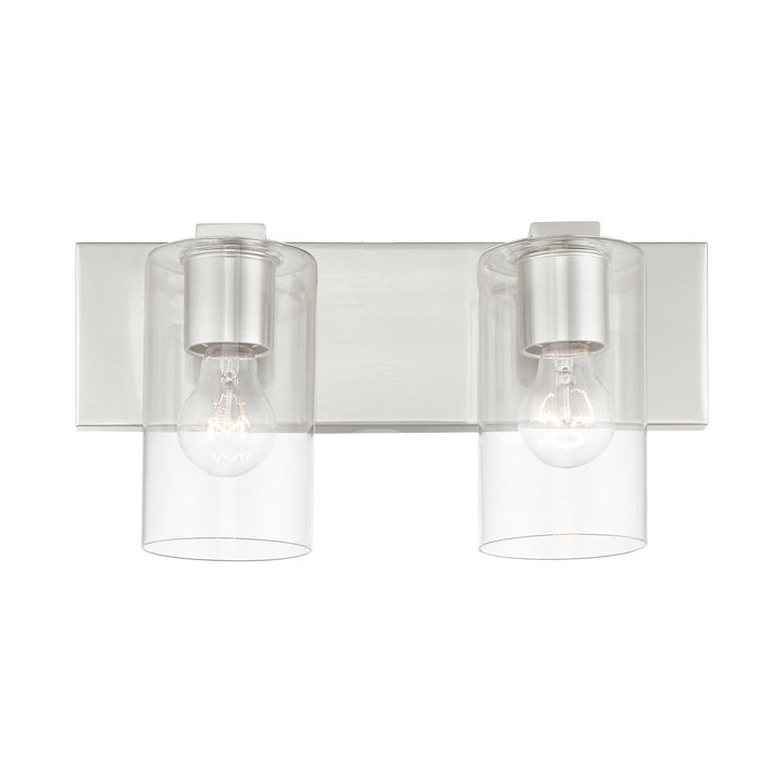 Livex Zurich 16552-91 Bath Vanity Light 15 in. wide - Brushed Nickel