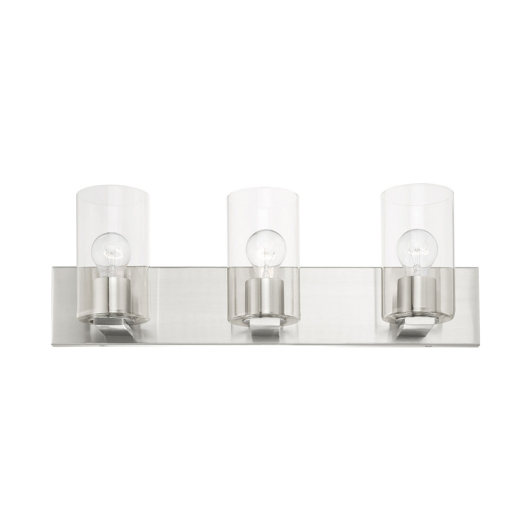 Livex Zurich 16553-91 Bath Vanity Light 24 in. wide - Brushed Nickel