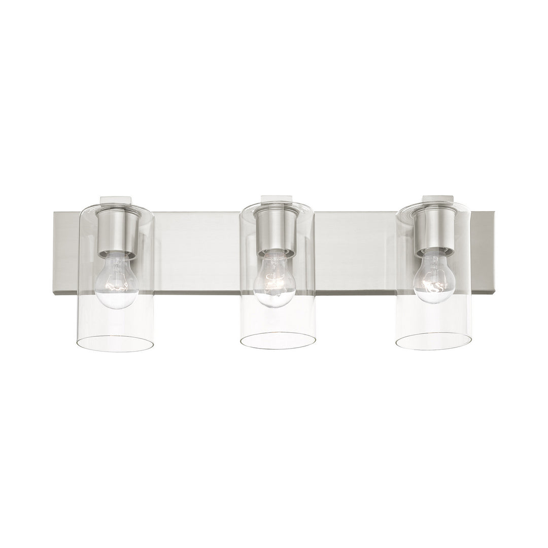 Livex Zurich 16553-91 Bath Vanity Light 24 in. wide - Brushed Nickel