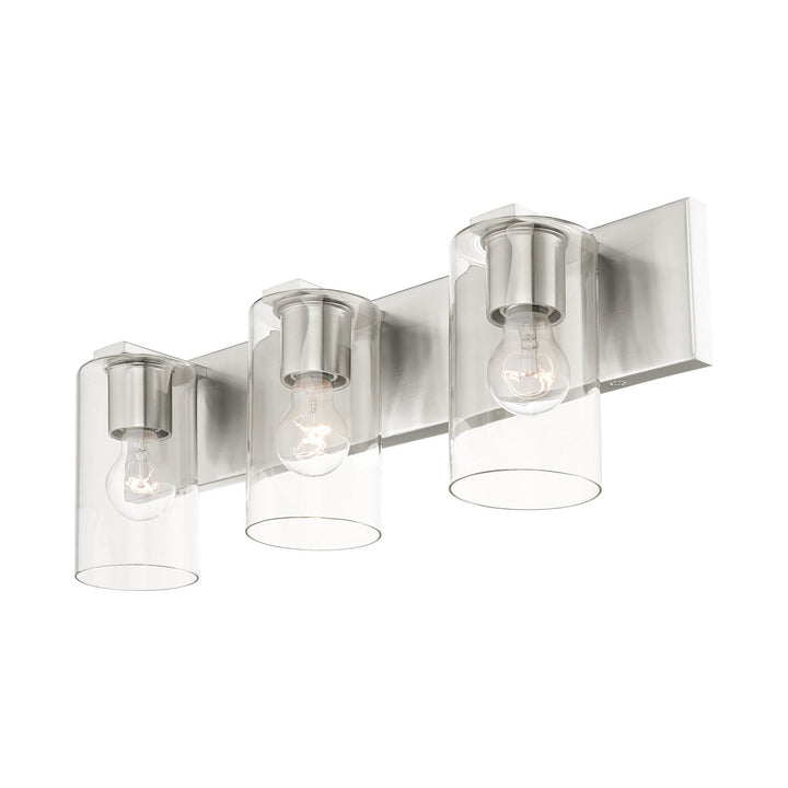 Livex Zurich 16553-91 Bath Vanity Light 24 in. wide - Brushed Nickel