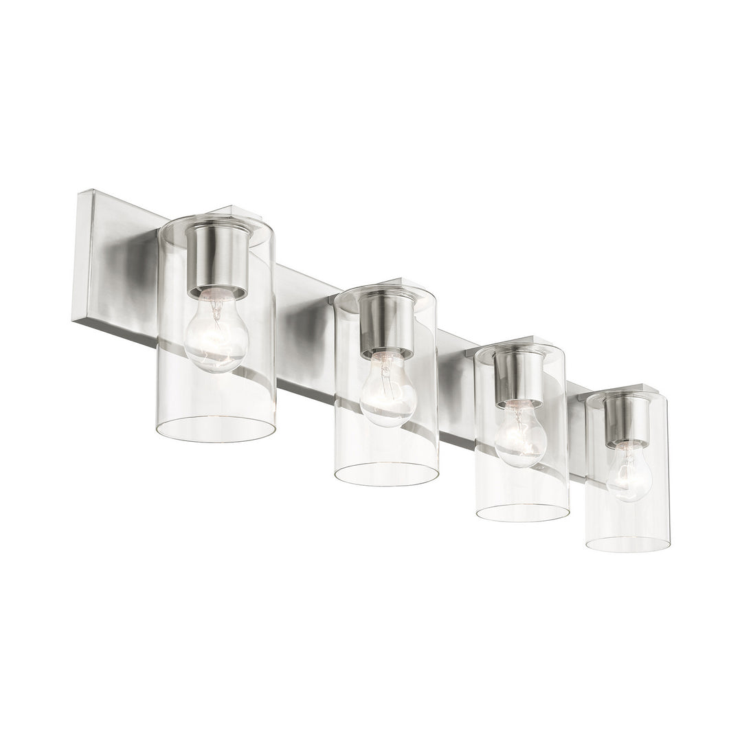 Livex Zurich 16554-91 Bath Vanity Light 36 in. wide - Brushed Nickel