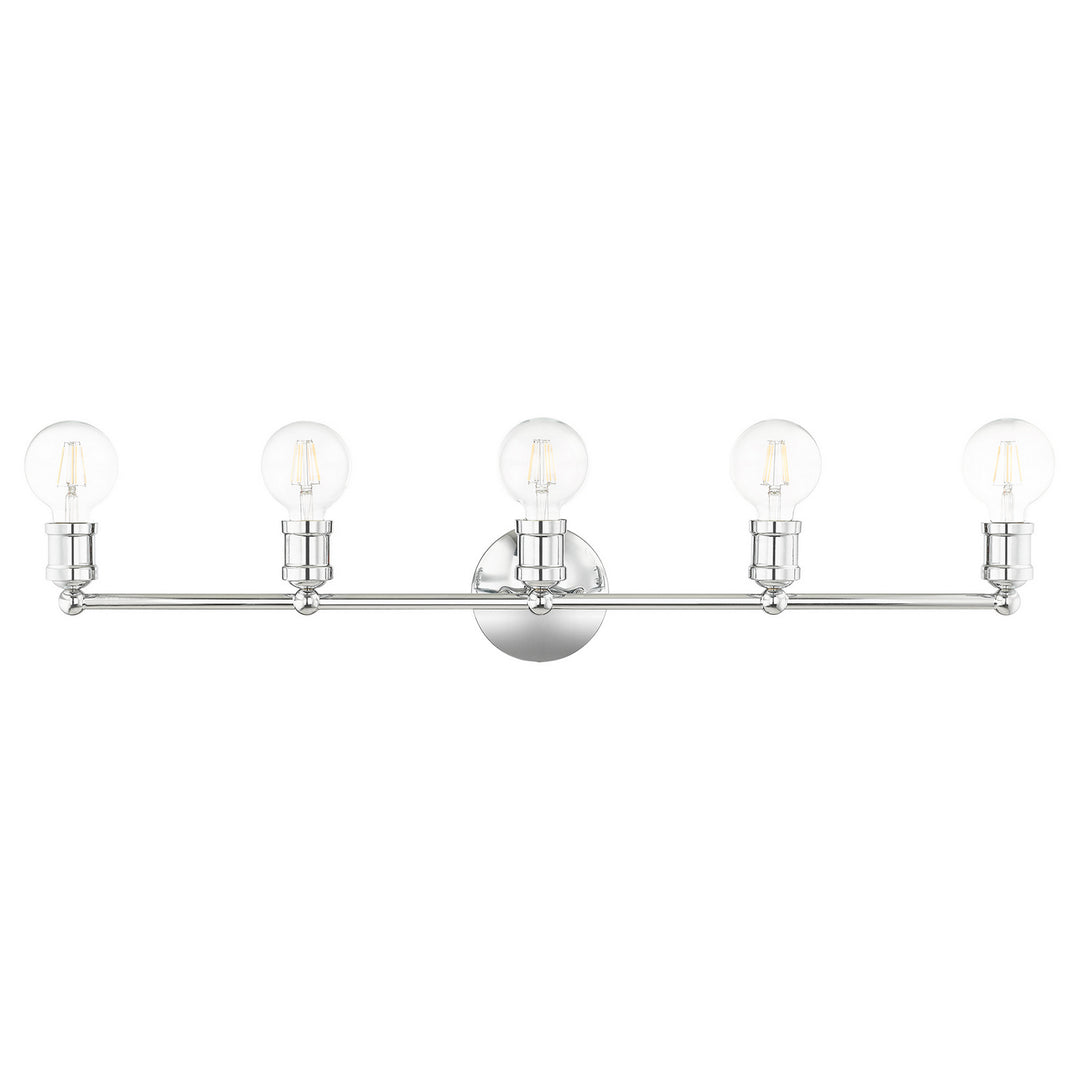 Livex Lansdale 16715-05 Bath Vanity Light 34 in. wide - Polished Chrome