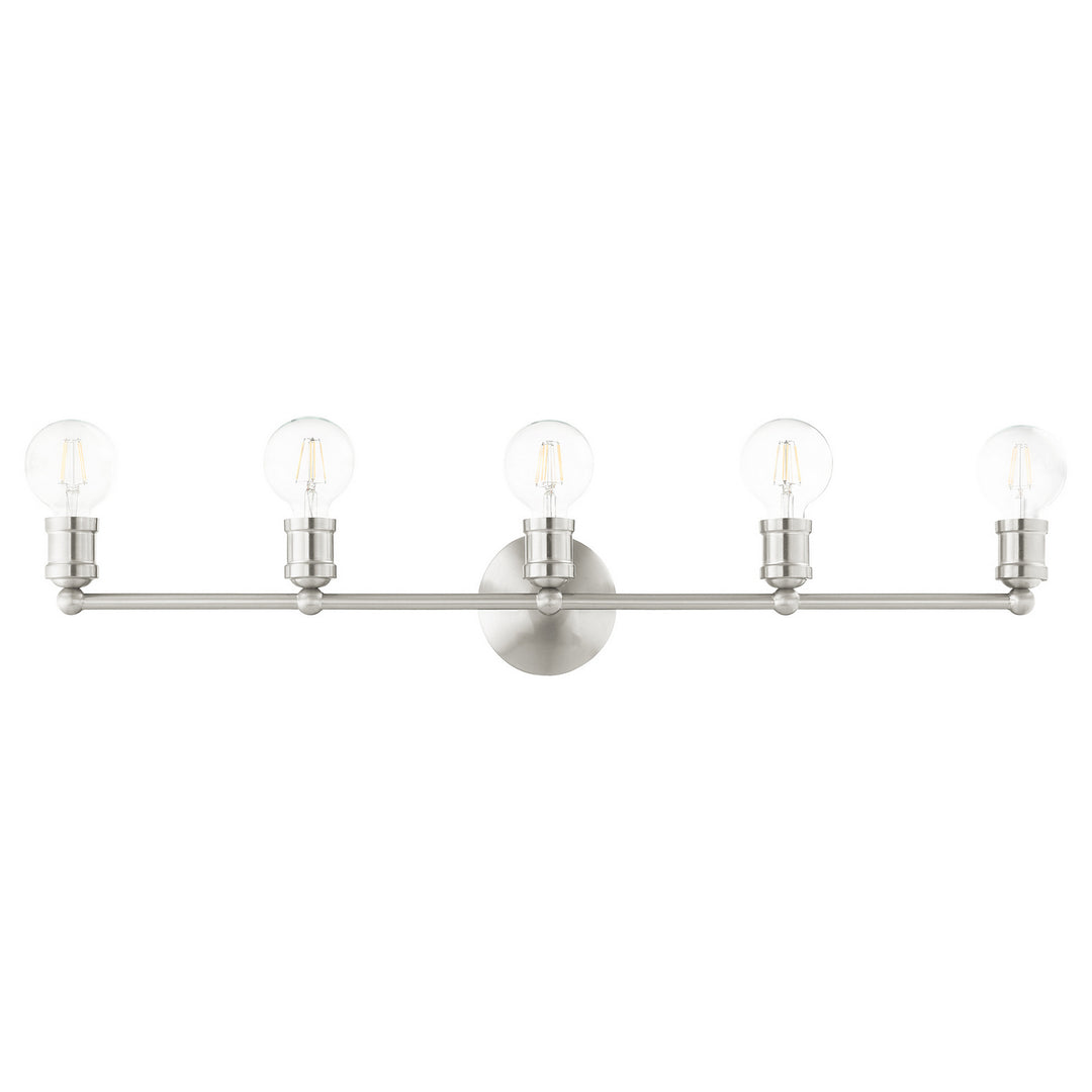 Livex Lansdale 16715-91 Bath Vanity Light 34 in. wide - Brushed Nickel