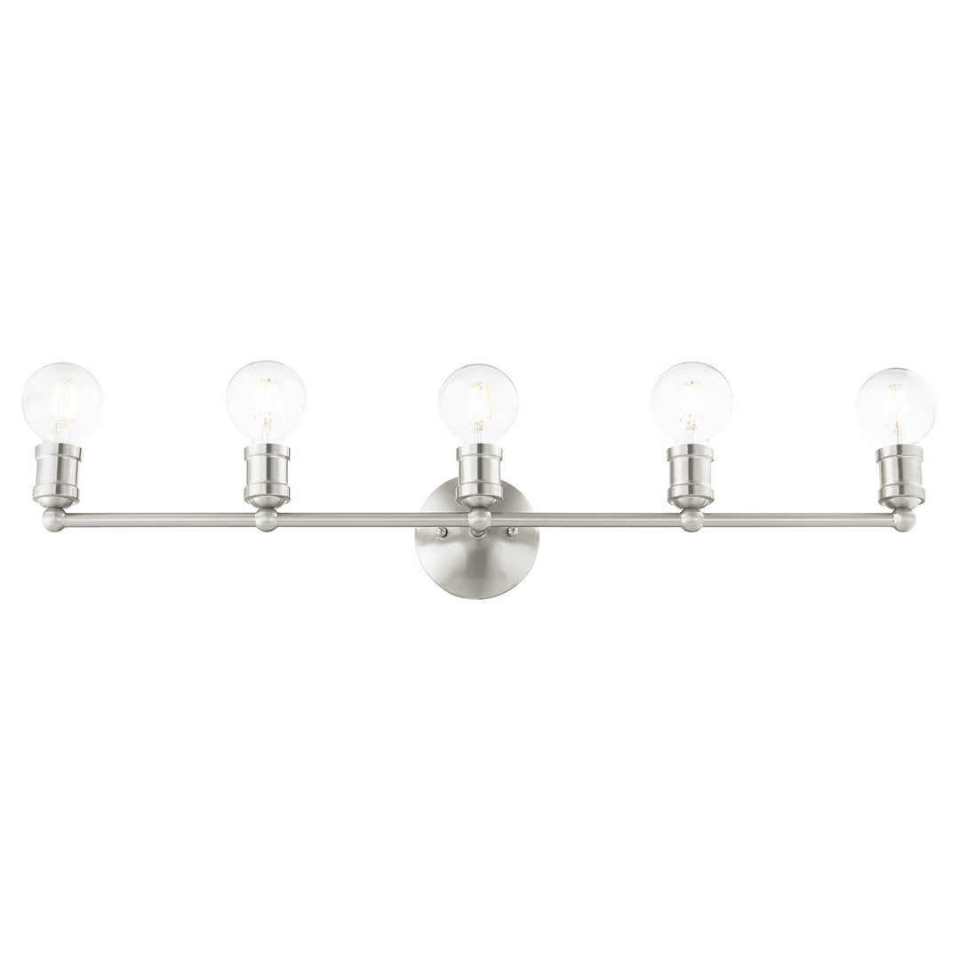 Livex Lansdale 16715-91 Bath Vanity Light 34 in. wide - Brushed Nickel