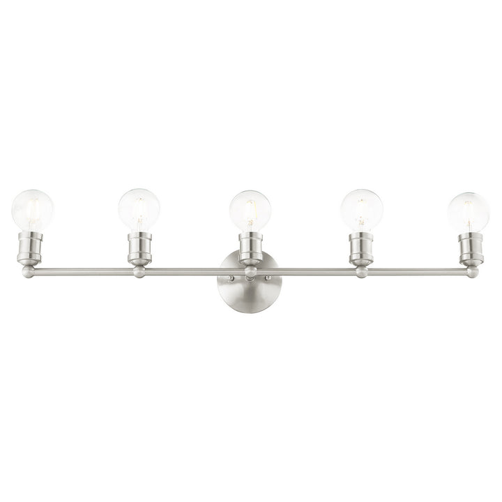 Livex Lansdale 16715-91 Bath Vanity Light 34 in. wide - Brushed Nickel