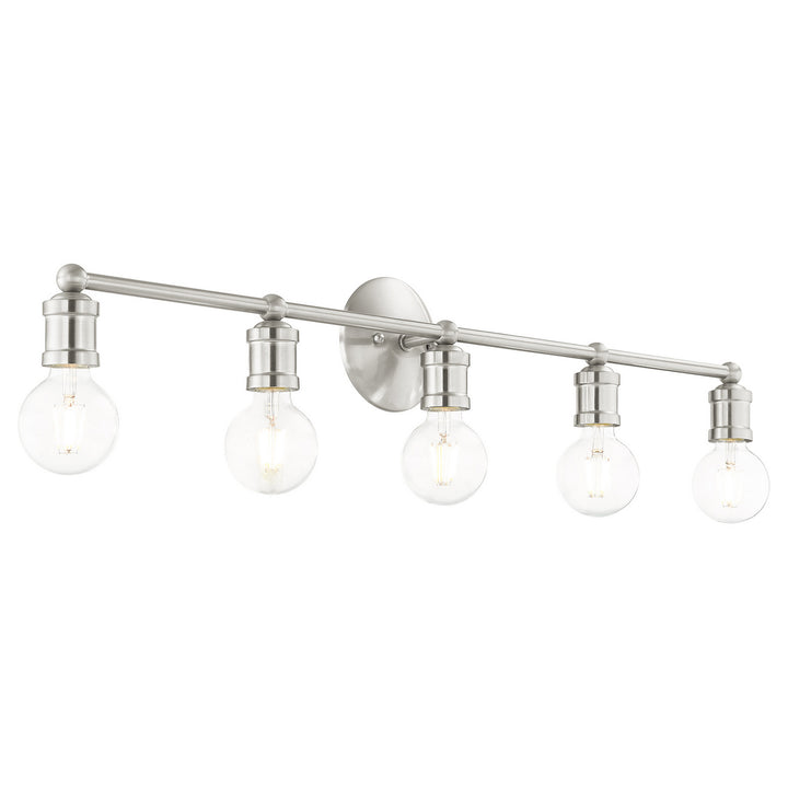 Livex Lansdale 16715-91 Bath Vanity Light 34 in. wide - Brushed Nickel