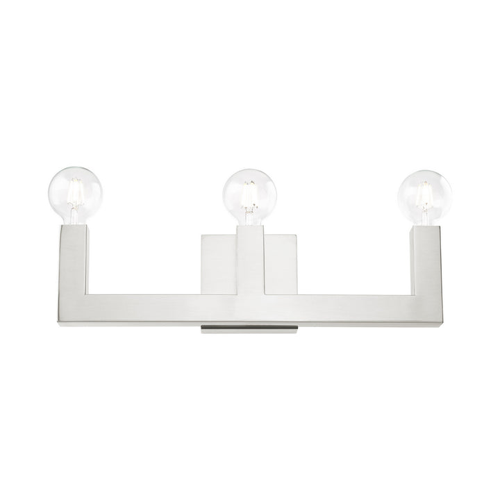 Livex Solna 16813-91 Bath Vanity Light 22 in. wide - Brushed Nickel