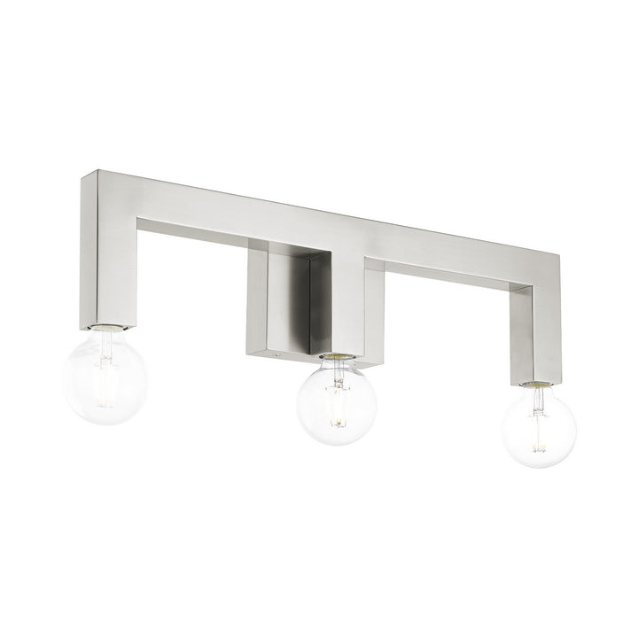 Livex Solna 16813-91 Bath Vanity Light 22 in. wide - Brushed Nickel