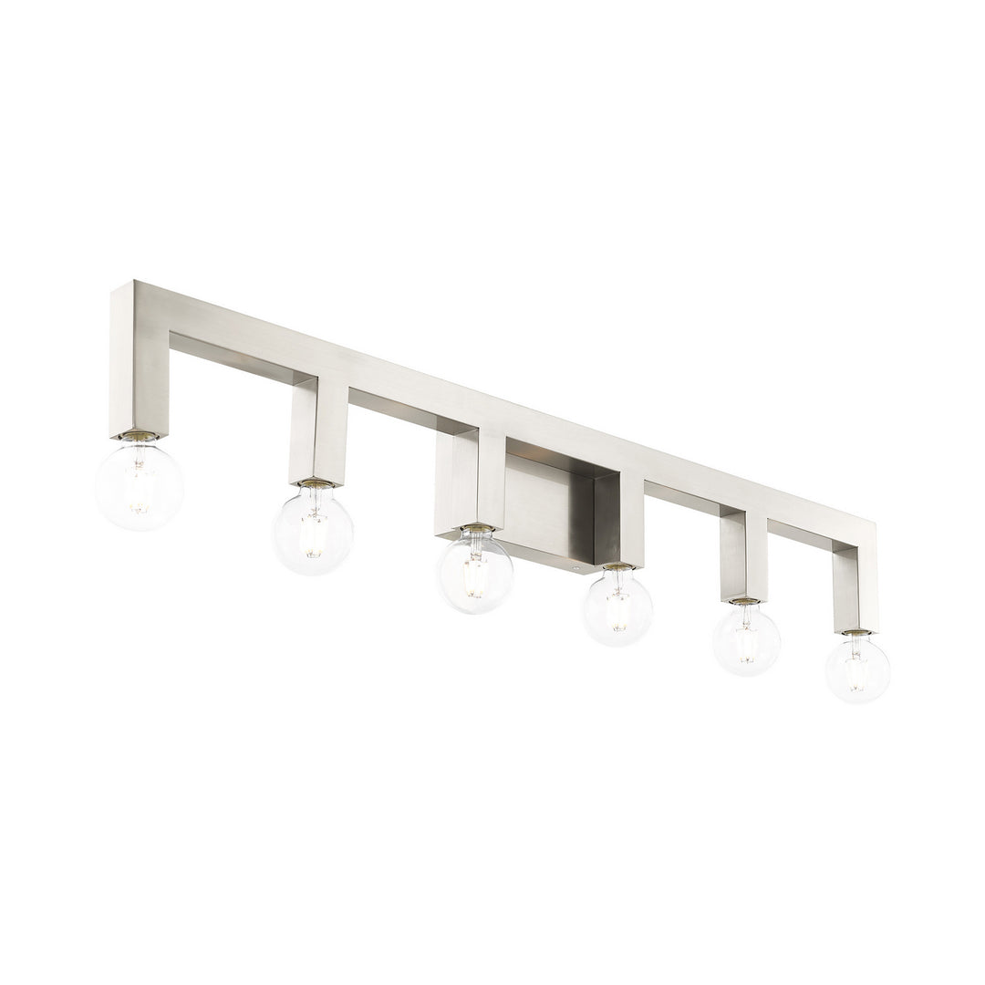 Livex Solna 16815-91 Bath Vanity Light 44 in. wide - Brushed Nickel