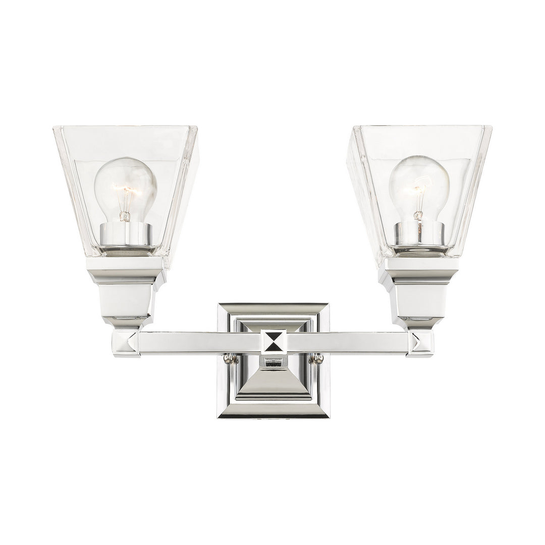 Livex Mission 17172-05 Bath Vanity Light 15 in. wide - Polished Chrome