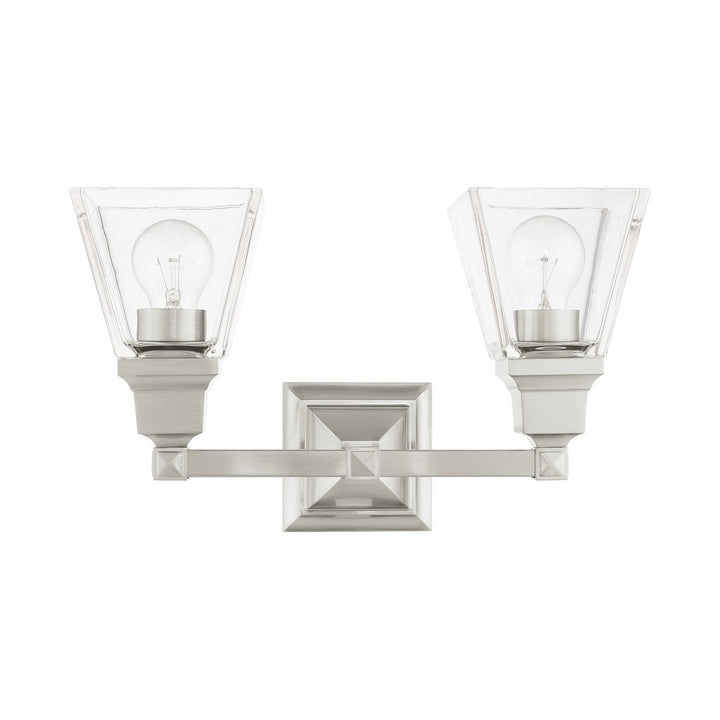 Livex Mission 17172-91 Bath Vanity Light 15 in. wide - Brushed Nickel