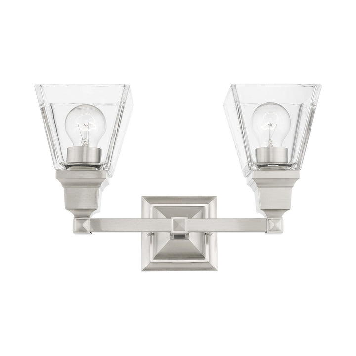 Livex Mission 17172-91 Bath Vanity Light 15 in. wide - Brushed Nickel