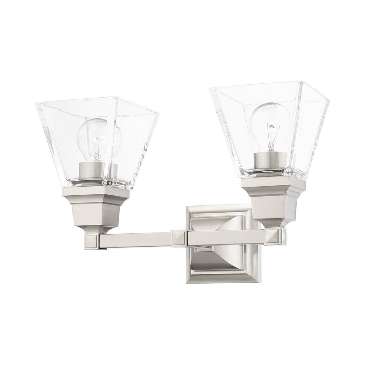 Livex Mission 17172-91 Bath Vanity Light 15 in. wide - Brushed Nickel