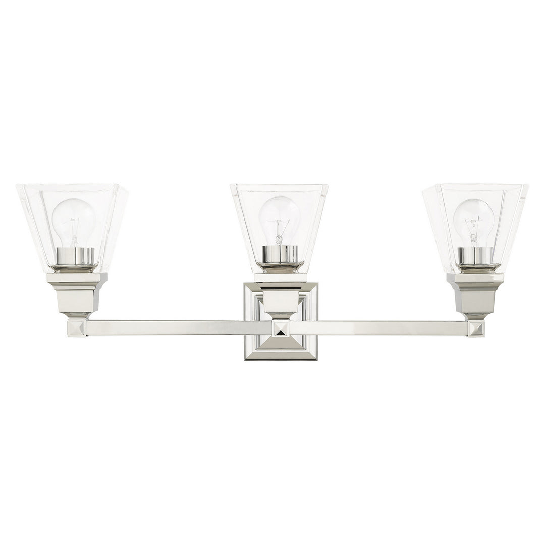 Livex Mission 17173-05 Bath Vanity Light 26 in. wide - Polished Chrome