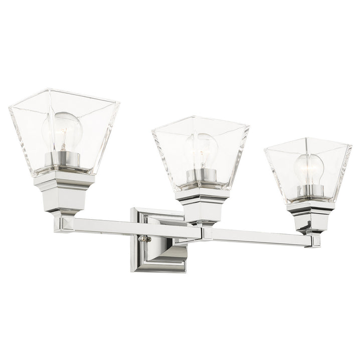 Livex Mission 17173-05 Bath Vanity Light 26 in. wide - Polished Chrome