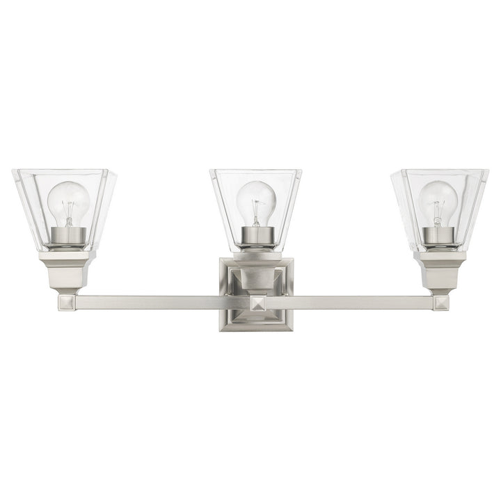 Livex Mission 17173-91 Bath Vanity Light 26 in. wide - Brushed Nickel