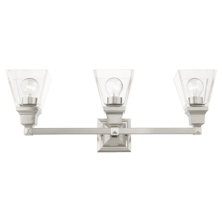 Livex Mission 17173-91 Bath Vanity Light 26 in. wide - Brushed Nickel