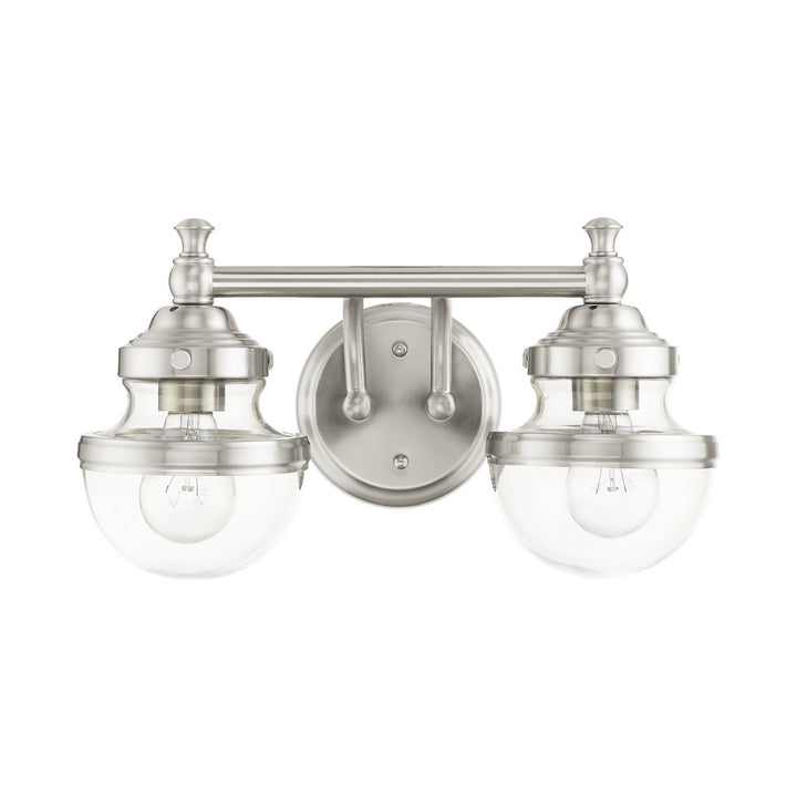 Livex Oldwick 17412-91 Bath Vanity Light 15 in. wide - Brushed Nickel