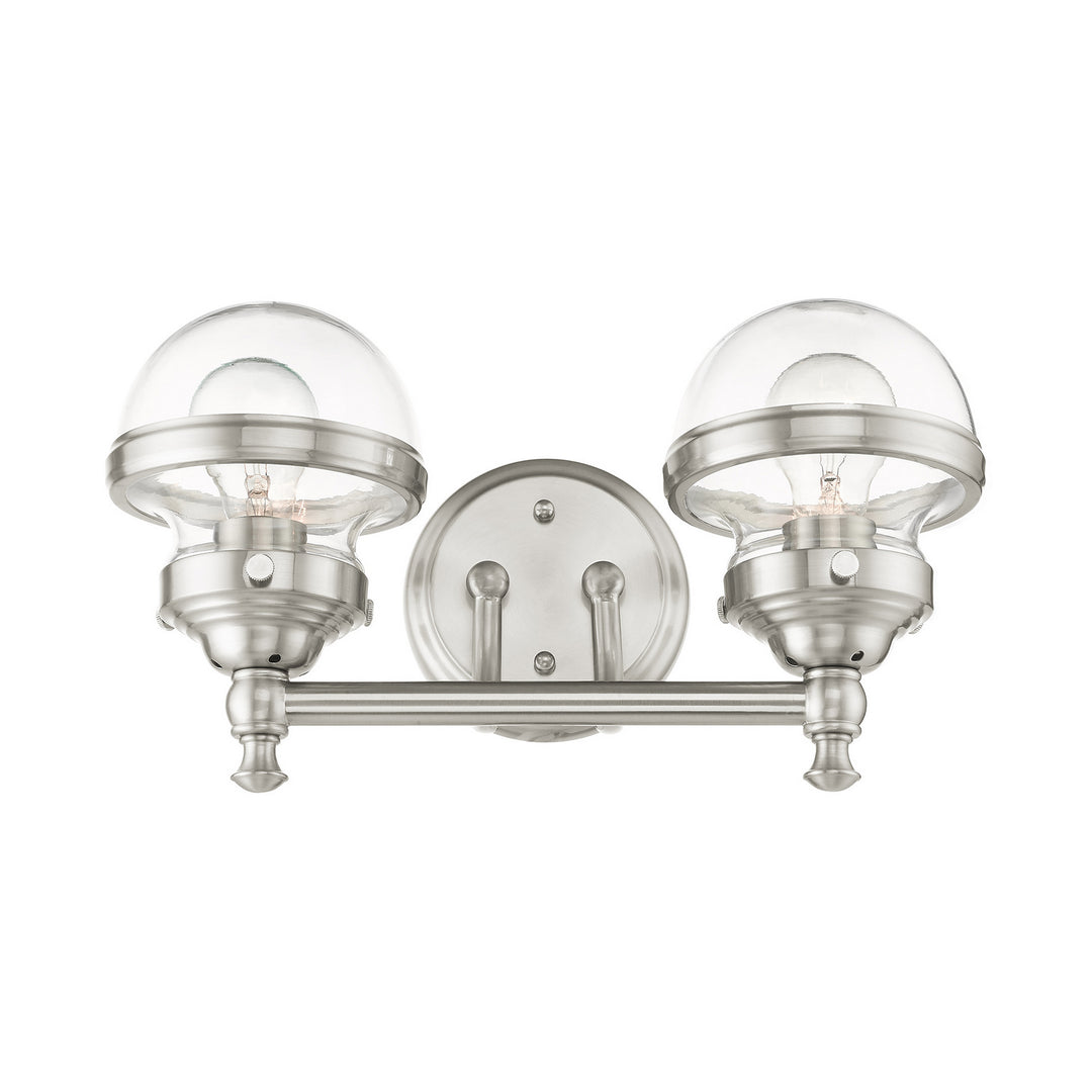 Livex Oldwick 17412-91 Bath Vanity Light 15 in. wide - Brushed Nickel