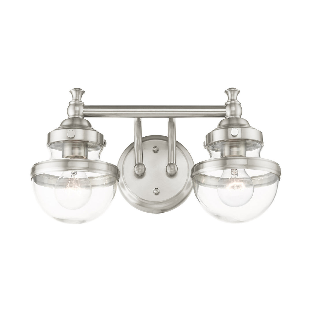 Livex Oldwick 17412-91 Bath Vanity Light 15 in. wide - Brushed Nickel