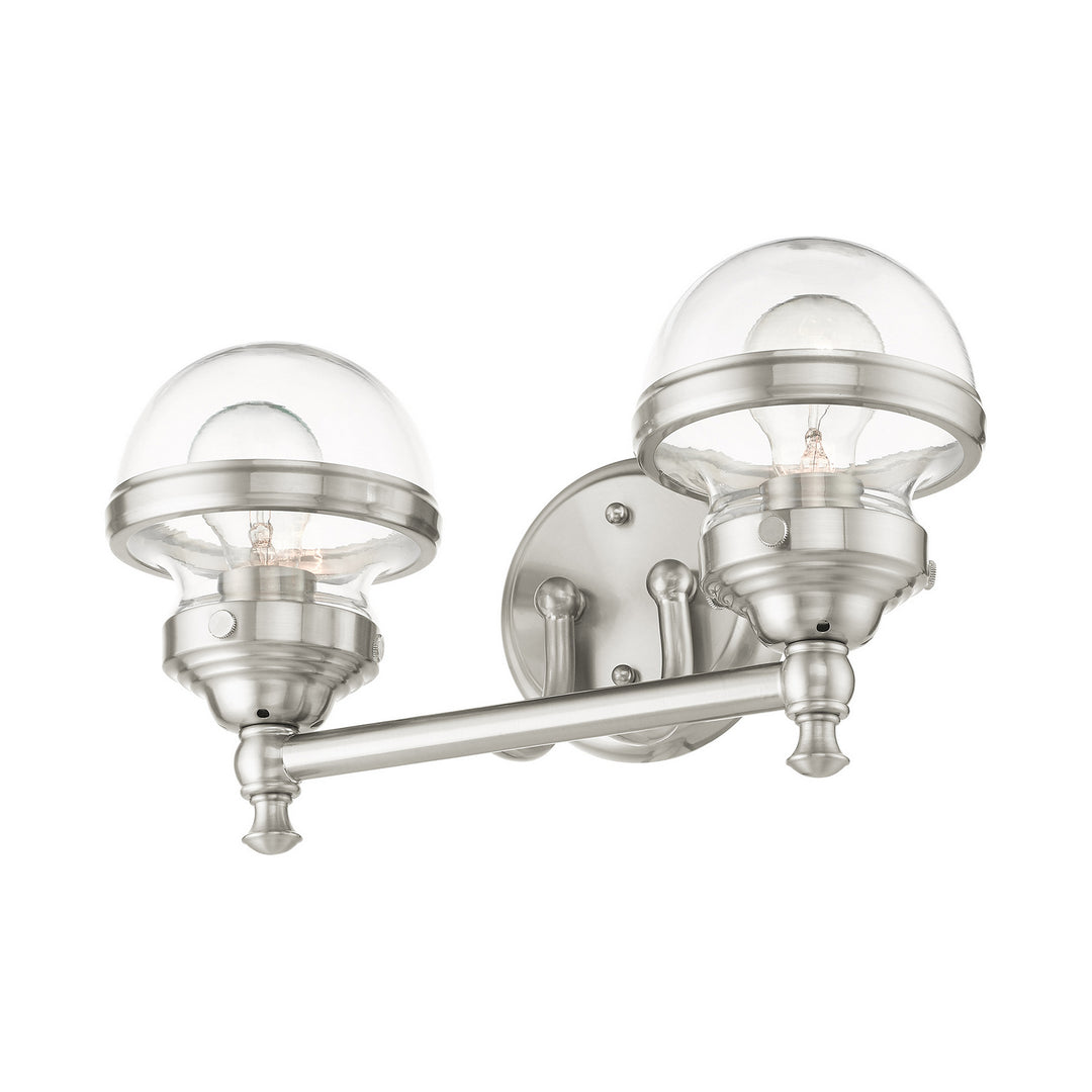 Livex Oldwick 17412-91 Bath Vanity Light 15 in. wide - Brushed Nickel