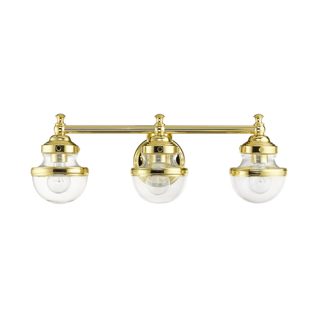 Livex Oldwick 17413-02 Bath Vanity Light 24 in. wide - Polished Brass