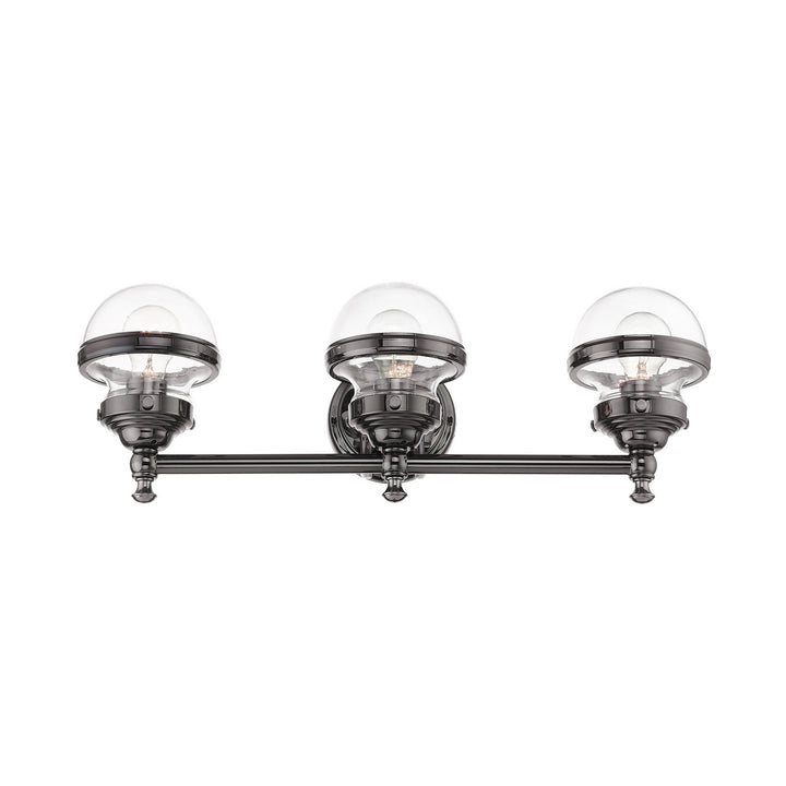 Livex Oldwick 17413-46 Bath Vanity Light 24 in. wide - Polished Black Chrome