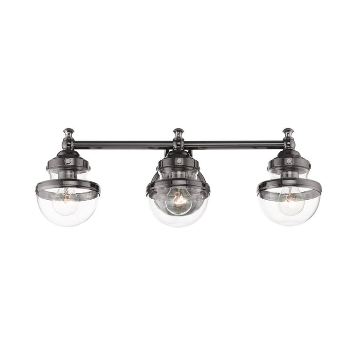 Livex Oldwick 17413-46 Bath Vanity Light 24 in. wide - Polished Black Chrome