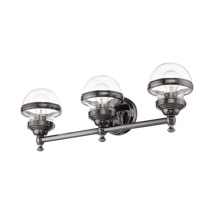 Livex Oldwick 17413-46 Bath Vanity Light 24 in. wide - Polished Black Chrome