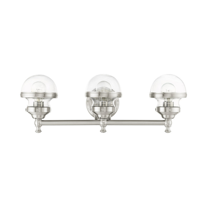 Livex Oldwick 17413-91 Bath Vanity Light 24 in. wide - Brushed Nickel