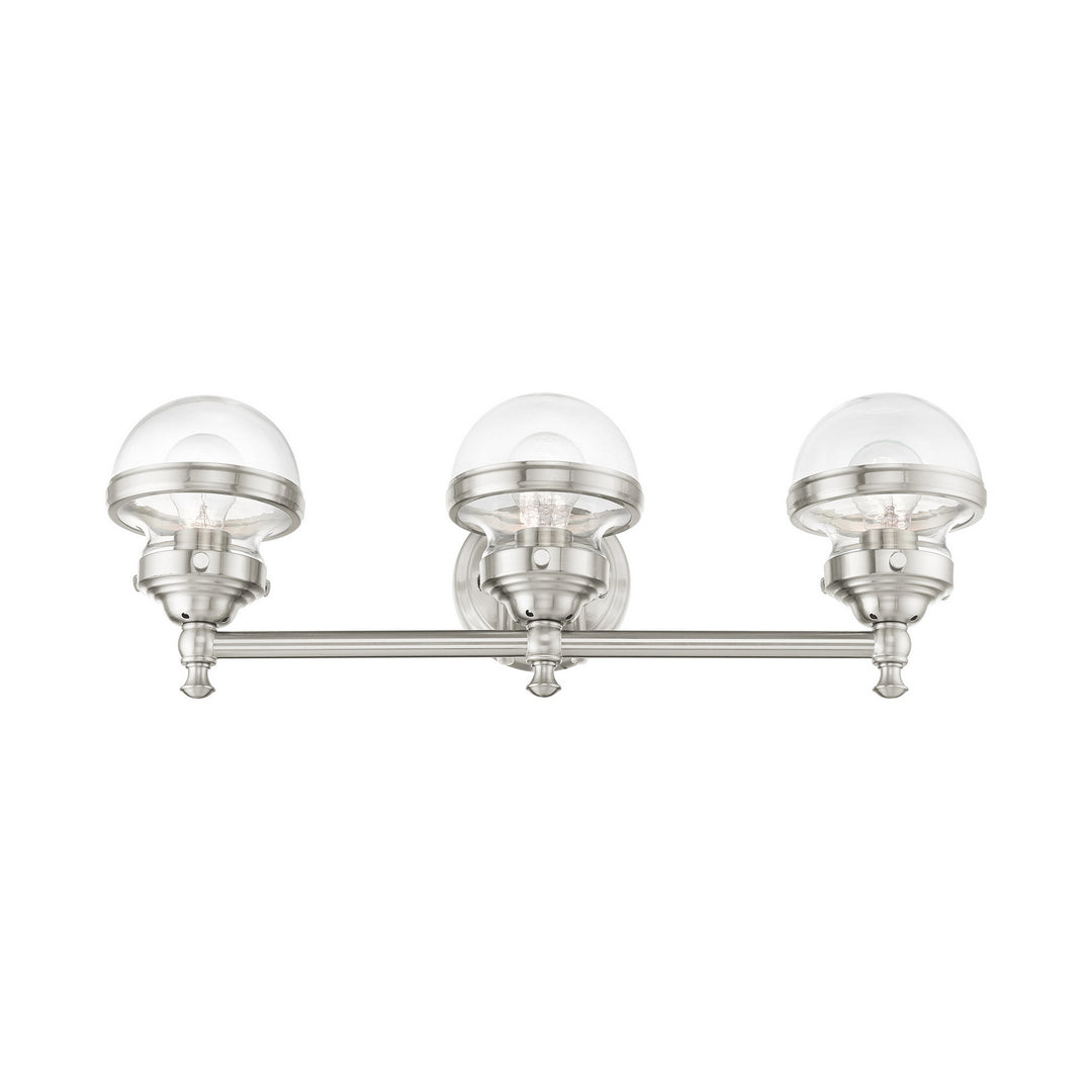 Livex Oldwick 17413-91 Bath Vanity Light 24 in. wide - Brushed Nickel