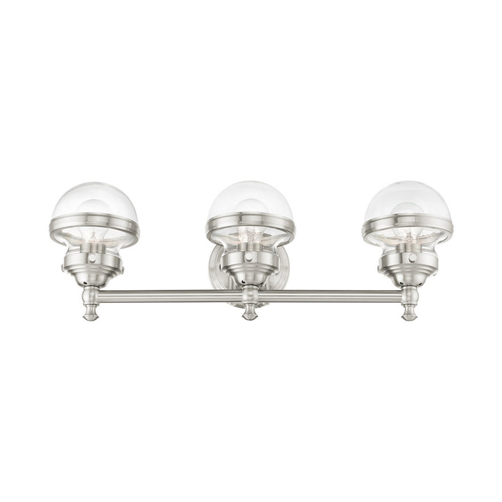 Livex Oldwick 17413-91 Bath Vanity Light 24 in. wide - Brushed Nickel