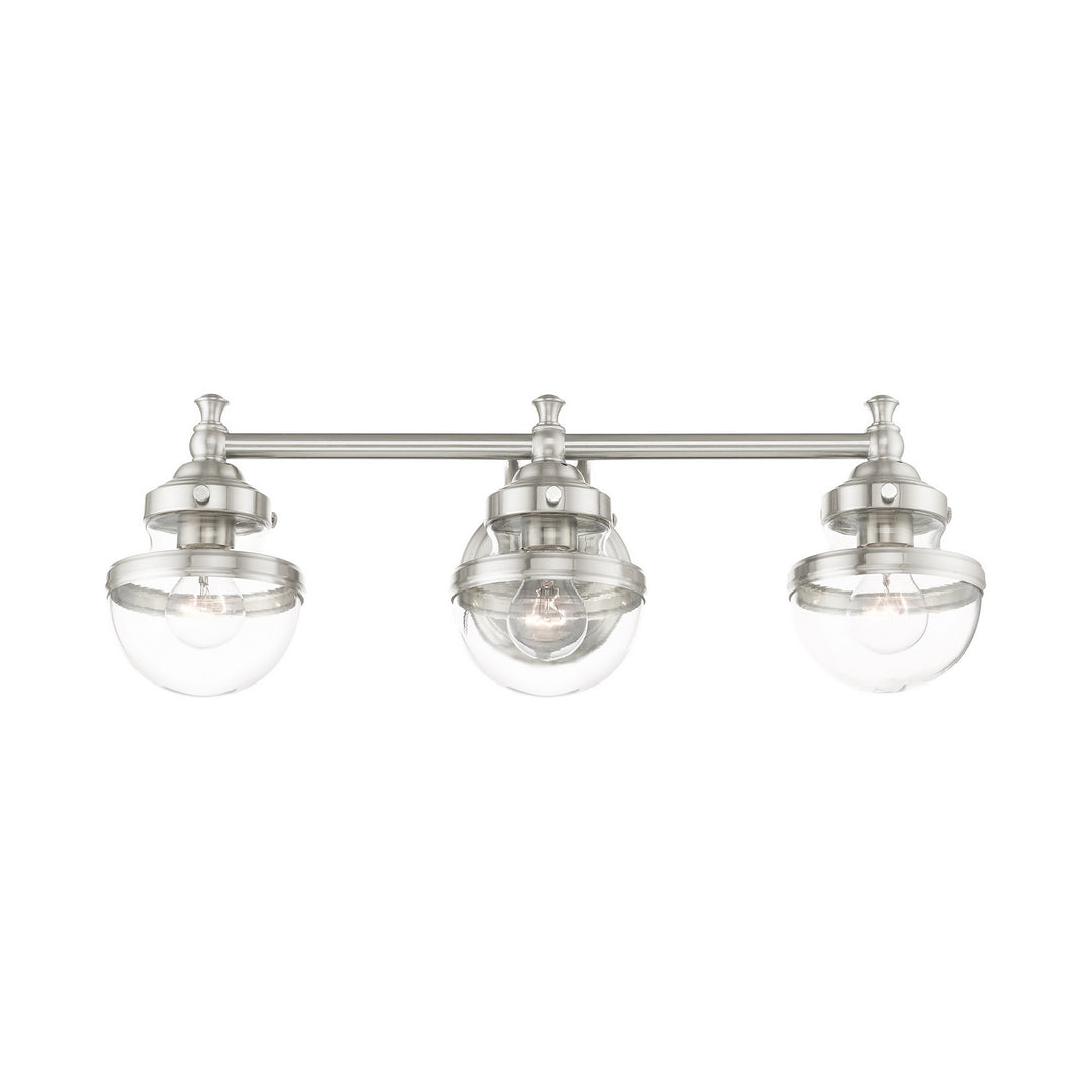 Livex Oldwick 17413-91 Bath Vanity Light 24 in. wide - Brushed Nickel