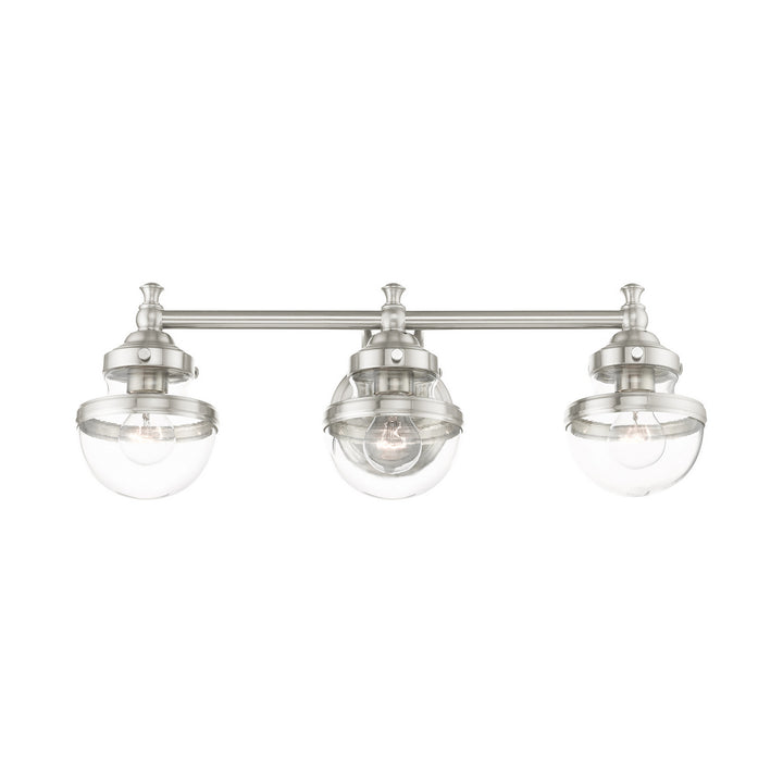 Livex Oldwick 17413-91 Bath Vanity Light 24 in. wide - Brushed Nickel