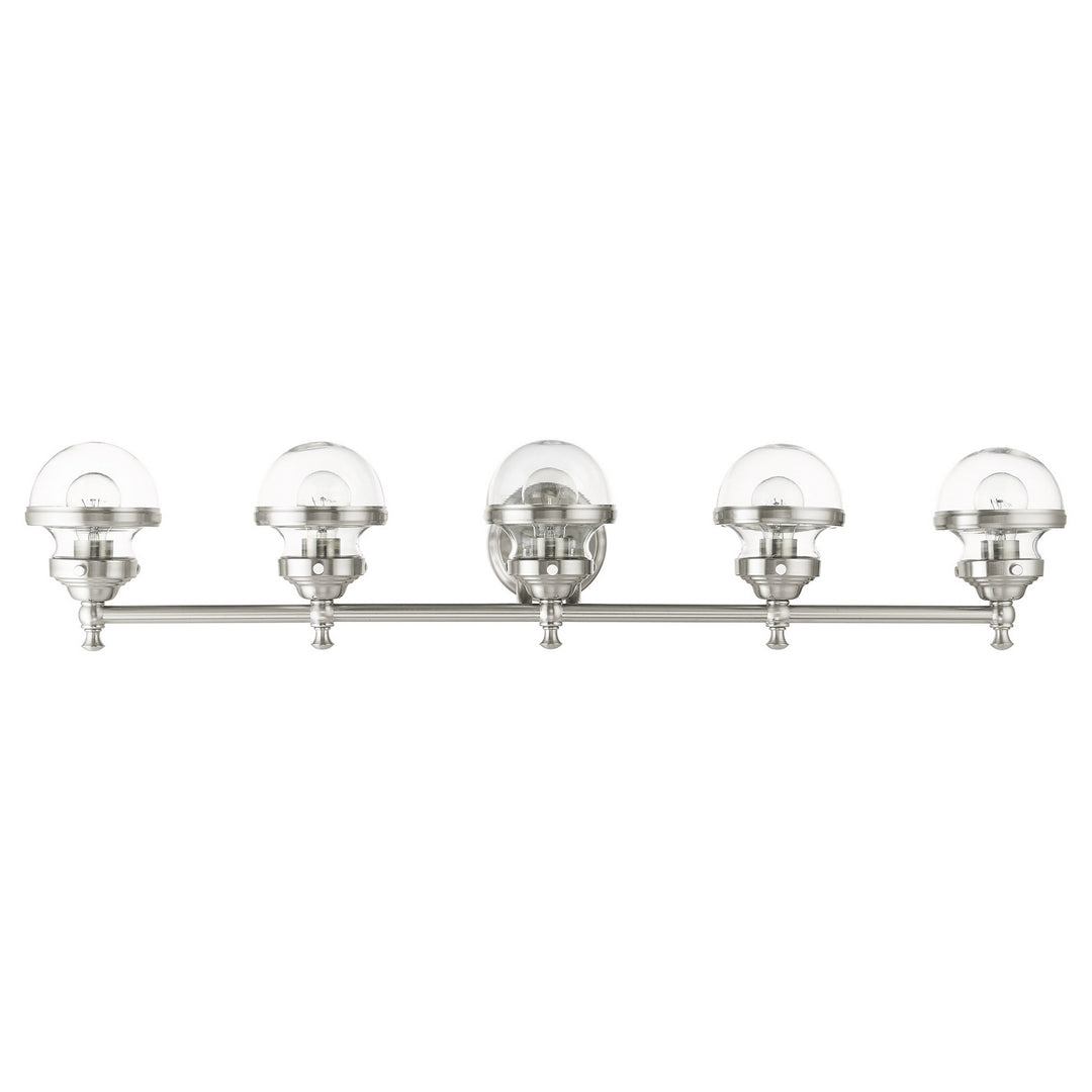 Livex Oldwick 17415-91 Bath Vanity Light 42 in. wide - Brushed Nickel