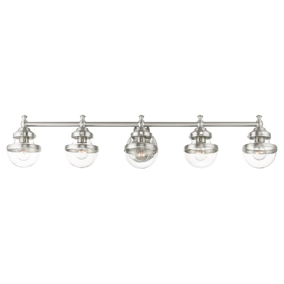 Livex Oldwick 17415-91 Bath Vanity Light 42 in. wide - Brushed Nickel