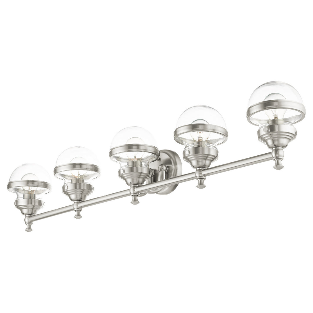 Livex Oldwick 17415-91 Bath Vanity Light 42 in. wide - Brushed Nickel