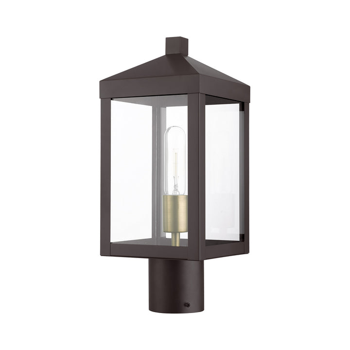 Livex Lighting 20590-07  Nyack Outdoor Bronze W/ Antique Brass Cluster