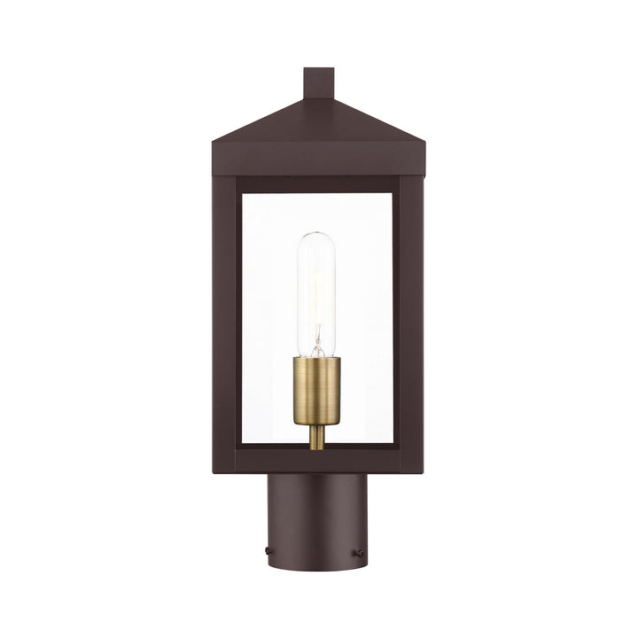 Livex Lighting 20590-07  Nyack Outdoor Bronze W/ Antique Brass Cluster