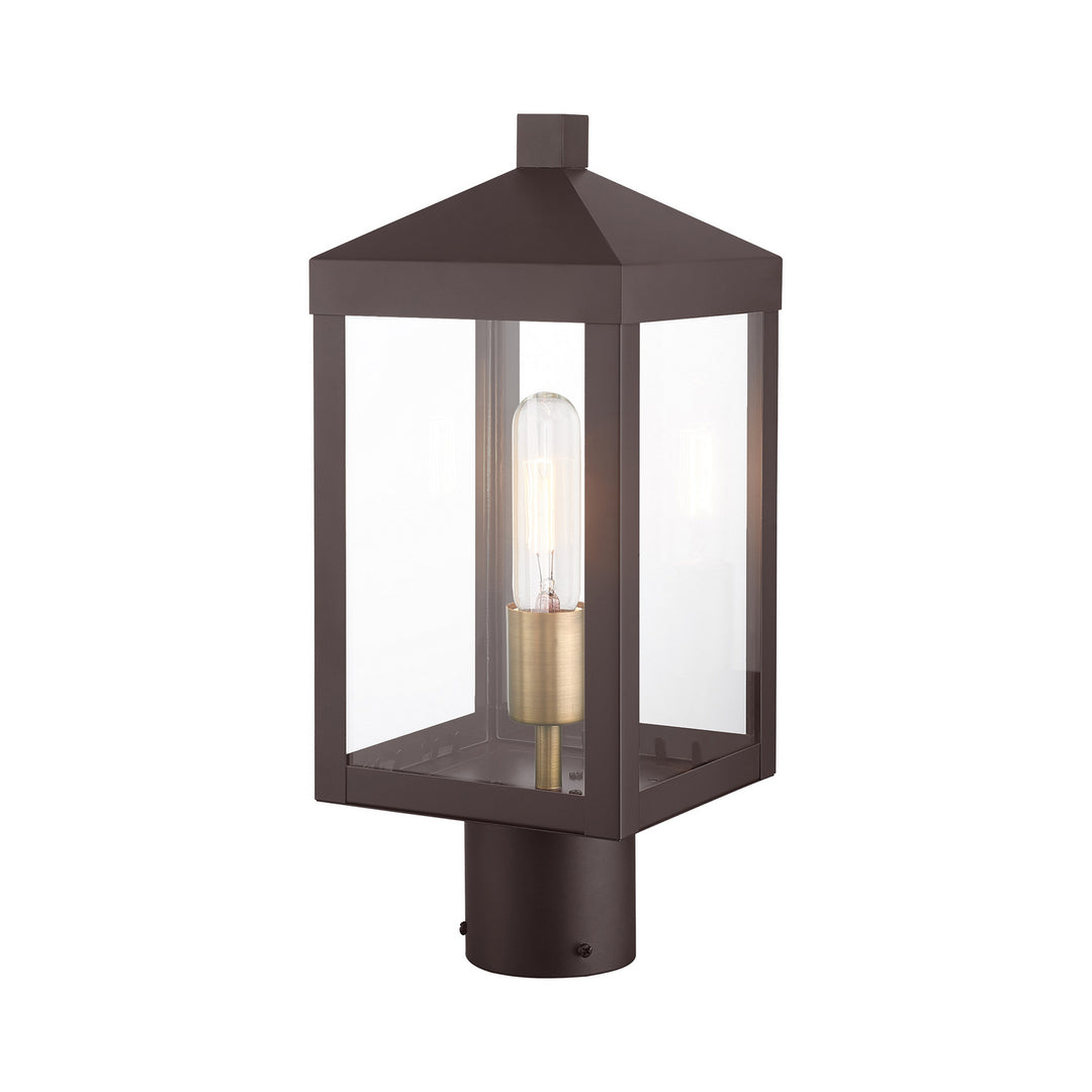 Livex Lighting 20590-07  Nyack Outdoor Bronze W/ Antique Brass Cluster