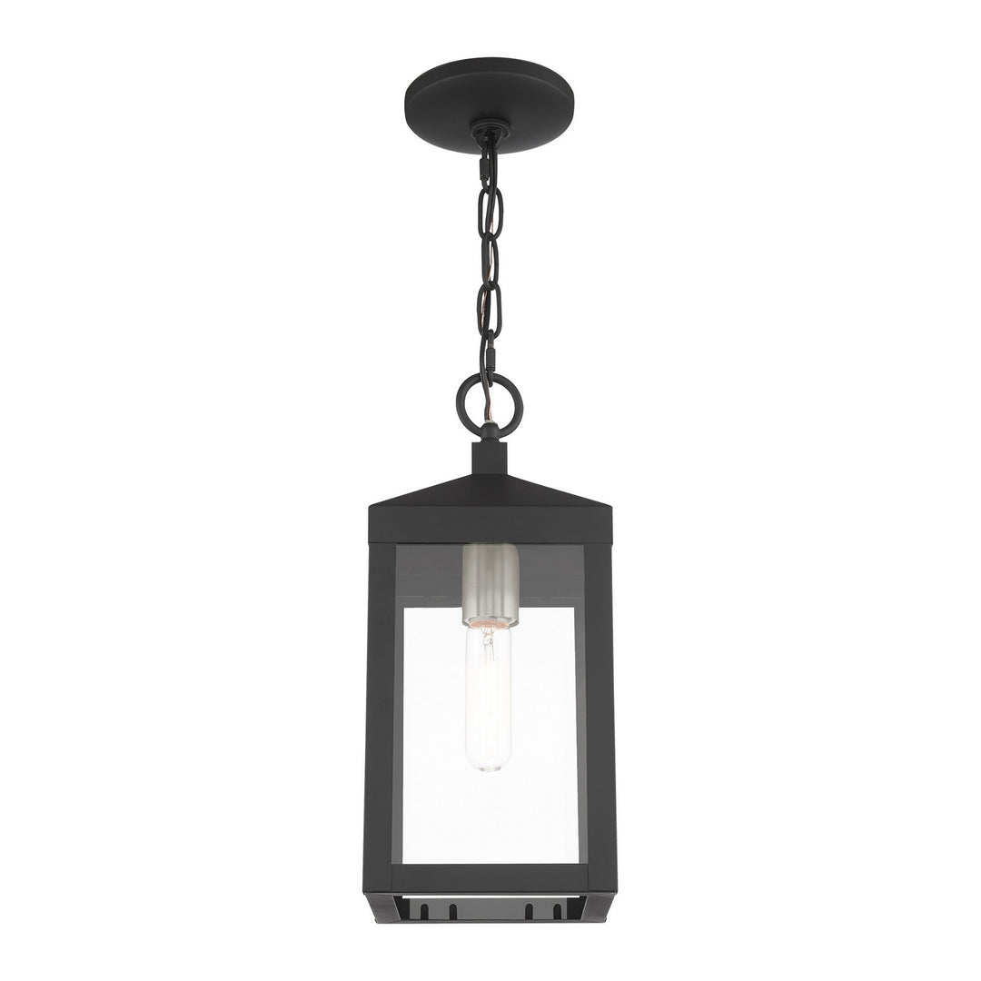 Livex Lighting 20591-04  Nyack Outdoor Black W/ Brushed Nickel Cluster